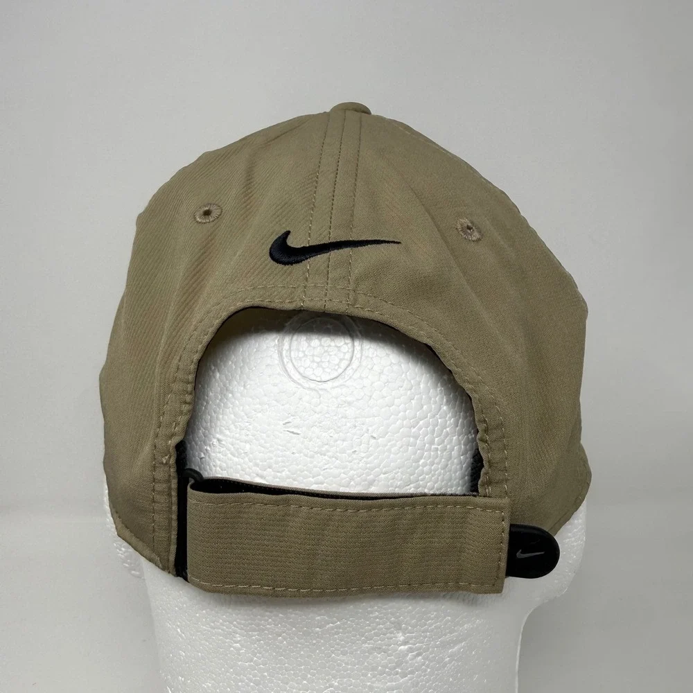 Nike Golf Hat Mens‎ One Size Khaki Tan Dri-FIT Adjustable Swoosh Baseball Cap